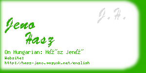 jeno hasz business card